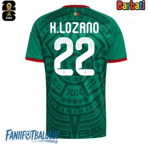 Mexic Hirving Lozano #22 Tricou Fotbal Replică Mondial 2026 Barbati Acasa Mexic Hirving Lozano #22 Tricou Fotbal Replică Mondial 2026 Barbati Acasa